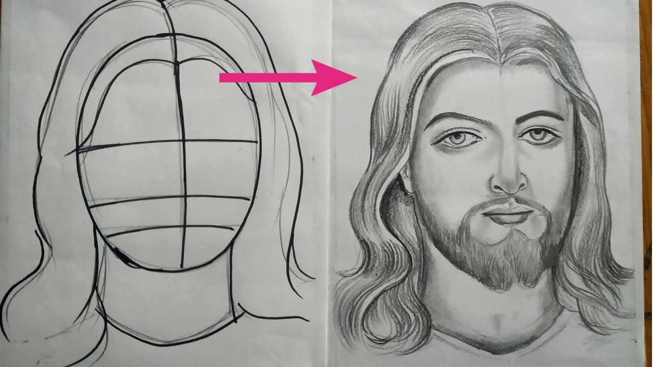 Details more than 66 jesus pencil sketch images latest - seven.edu.vn