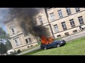 Ukázka hasení hořícího auta