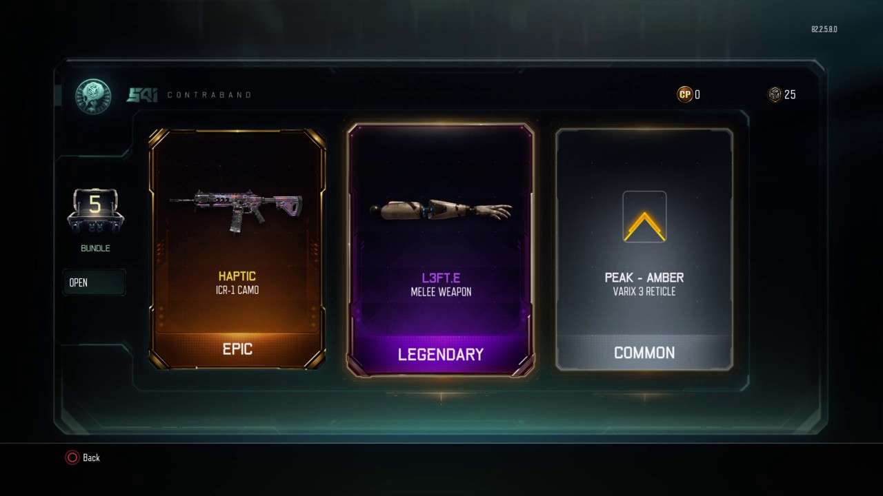 Box weapon opened L3FT-E Melee rhydian profile