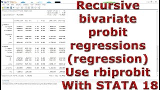 Recursive bivariate probit regressions (regression) Use rbiprobit With STATA 18 Net Worth