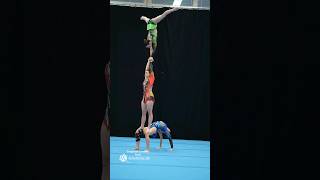 WOW .. One hand handstand on top.... #acrobatic #gymnastics #circus #akrobatik