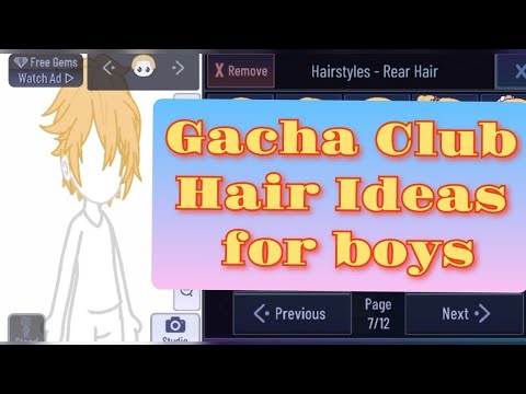 GACHA CLUB HAIR IDEAS FOR BOYS