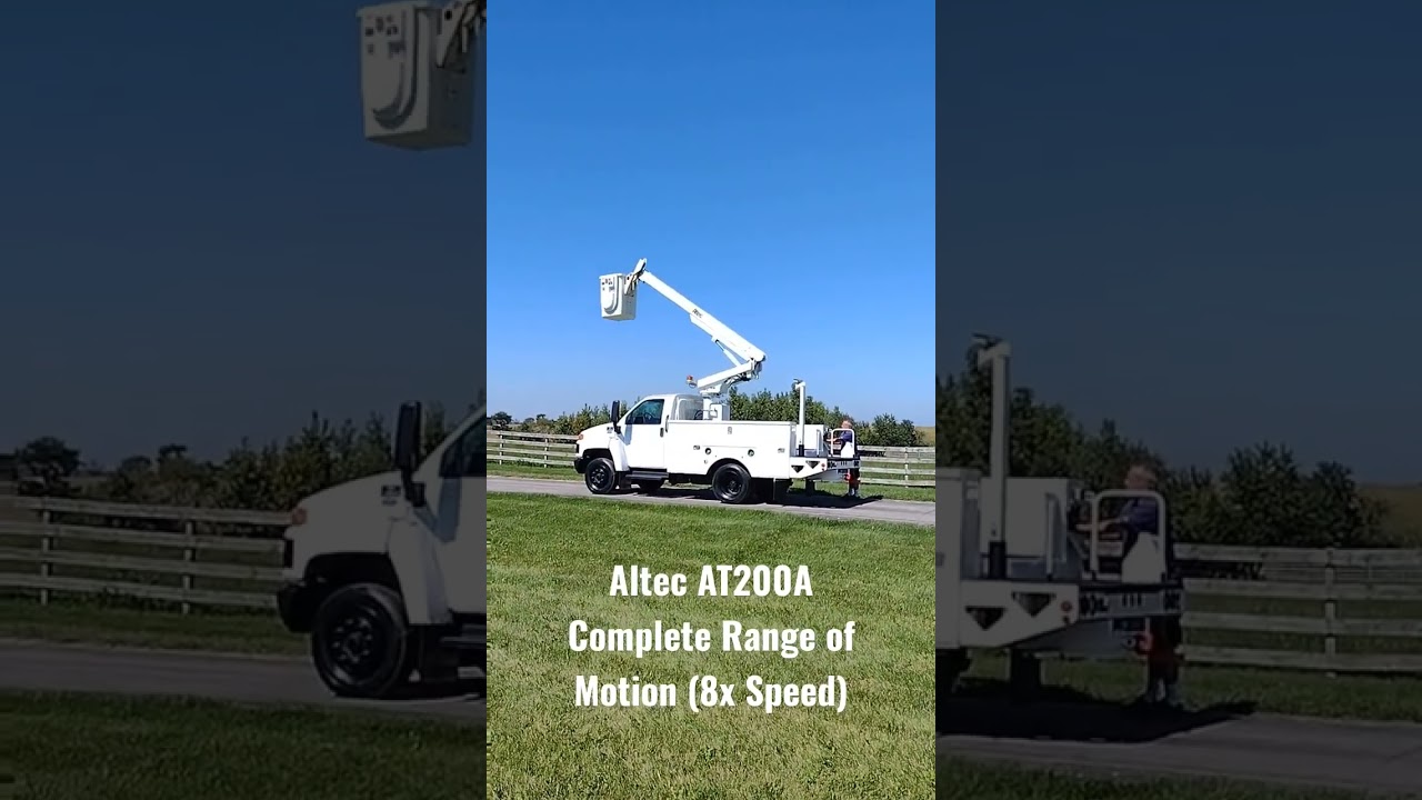 Altec At200A Bucket Truck Complete Range of Motion in under 30 Seconds
