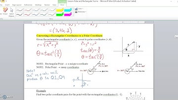 Lesson 6 2   Converting Rectangular and Polar Coordinates Part 2