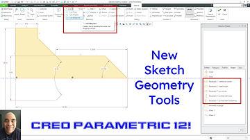 Creo Parametric 12 - New Sketch Geometry Tools