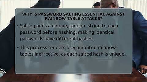 Why Is Password Salting Essential Against Rainbow Table Attacks? - Everyday-Networking