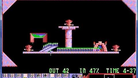 Lemmings 1 Tricky Level 26 I have a cunning plan