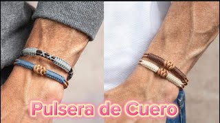 TUTORIAL Men's bracelets made of thread and leather cord #bracelets #thread #skin #men #knots