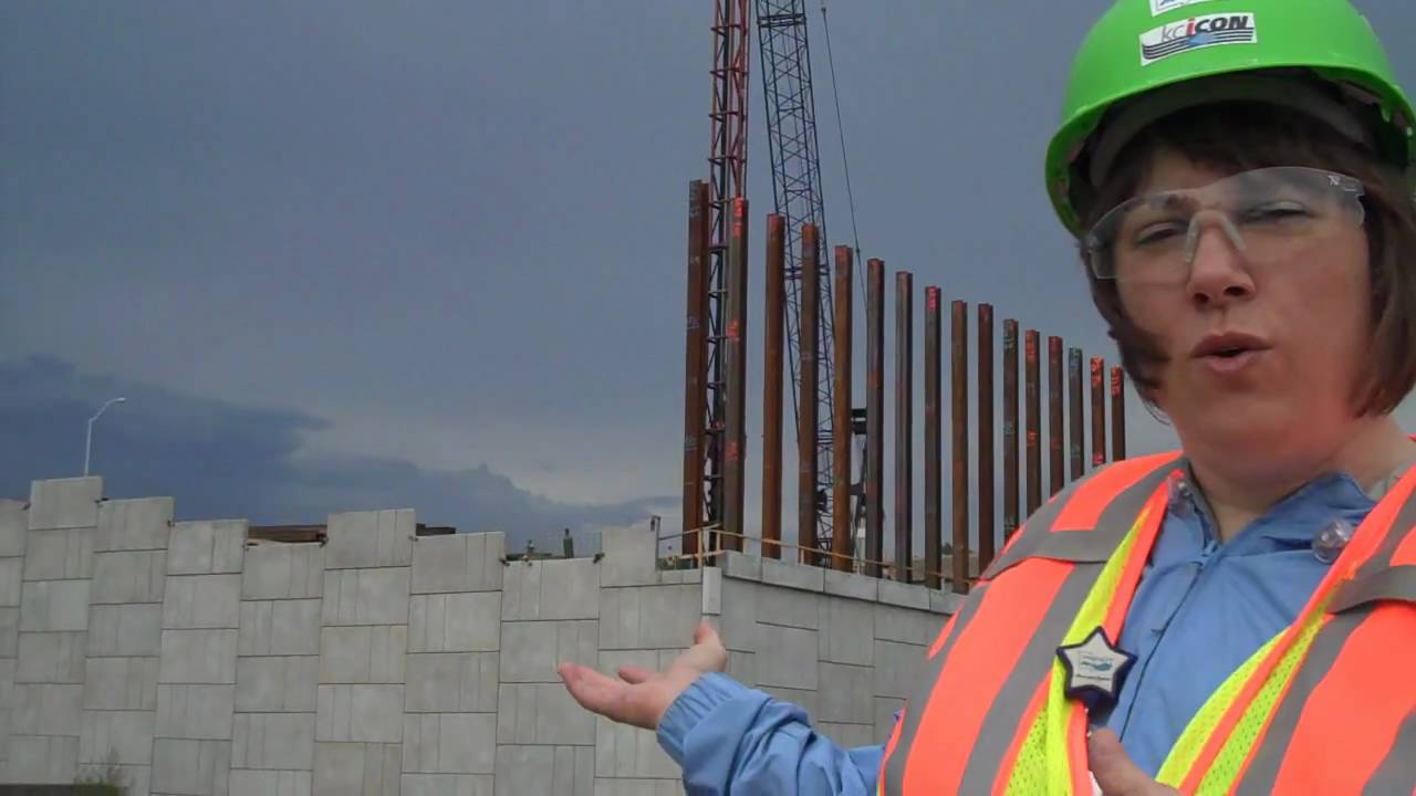 Jennifer with MoDOT provides updates on South Abutment work for the kcICON Project