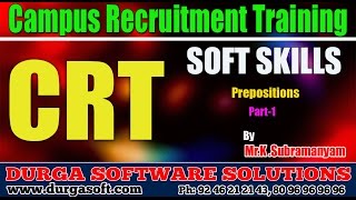 Campus Recruitment Training (CRT) || Soft Skills || Prepositions Part - 1 by Subramanyam screenshot 5