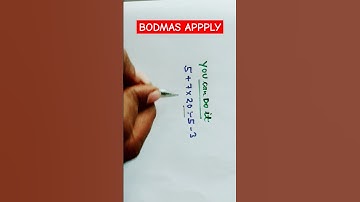 BODMAS APPLY 😍 | BODMAS Method | BODMAS Rule | #shorts #maths #shortvideo #shortsfeed #youtubeshorts