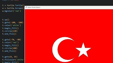Creating a Turkish Flag with Python Turtle - ASMR Coding