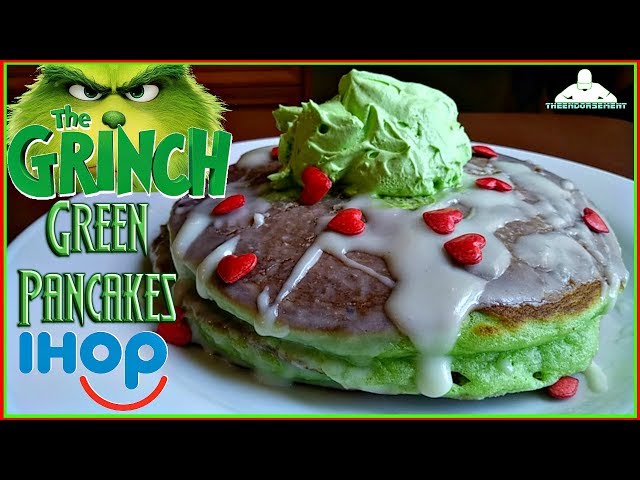 IHOP®  Grinch's Green Pancakes Review! ❤️🎄 🥞 