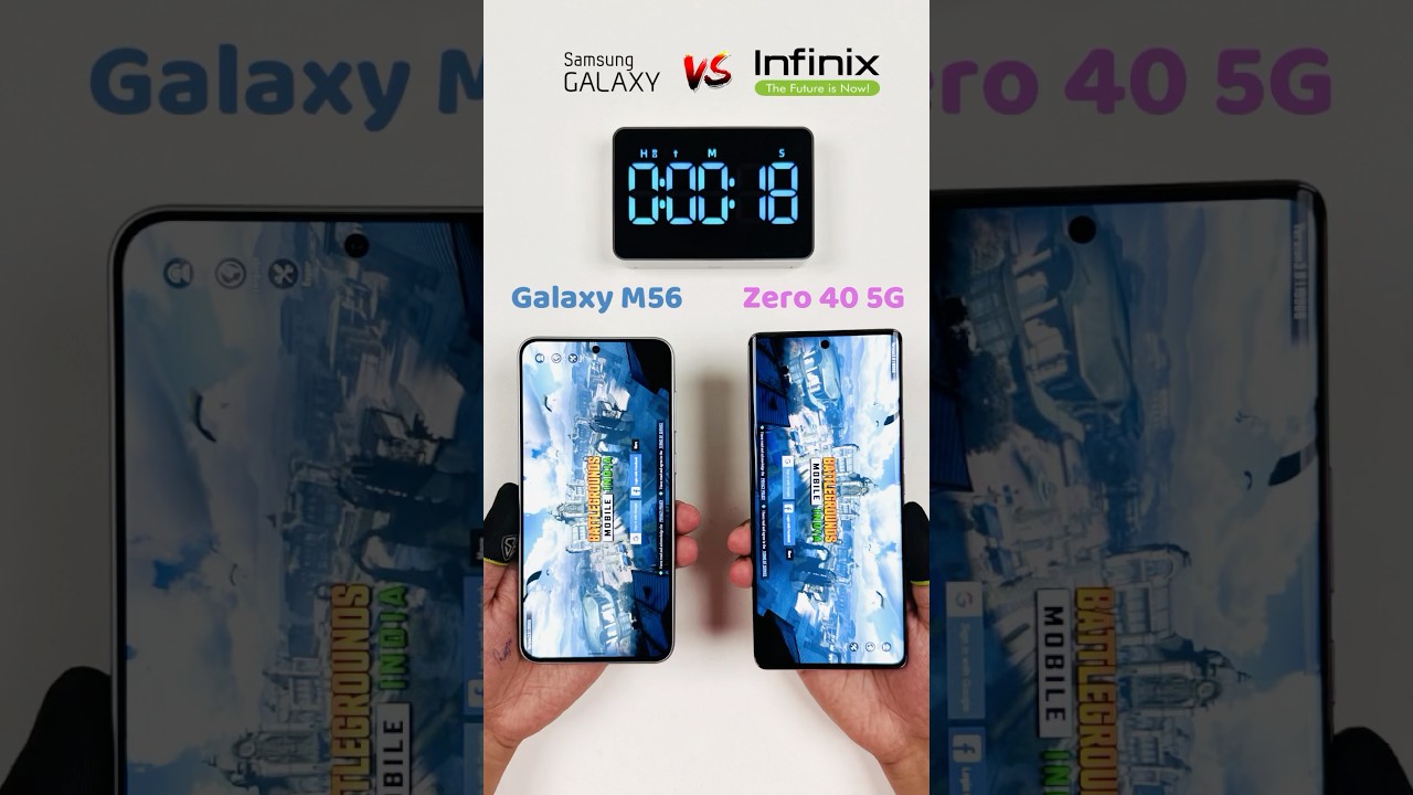 Samsung Galaxy M56 vs Infinix Zero 40 5G PUBG BGMI Game Application Open Speed Test 