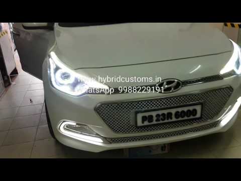 gennemse have tillid Modsigelse Hyundai i20 Elitr custom Led Projector Headlights - YouTube