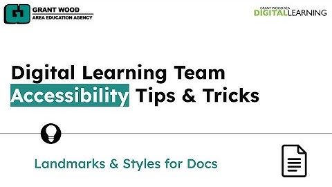 Landmarks  and Styles in Google Documents