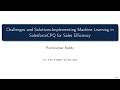 Challenges and Solutions: Implementing Machine Learning in Salesforce CPQ for Sales Efficiency