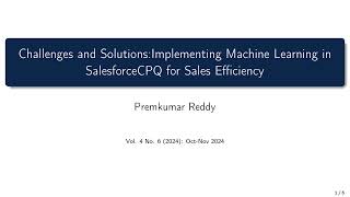 Challenges and Solutions: Implementing Machine Learning in Salesforce CPQ for Sales Efficiency