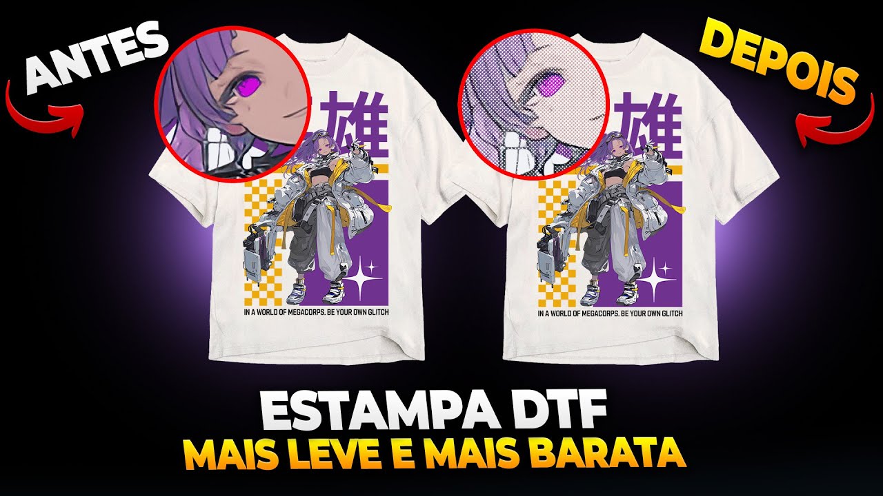 COMO FAZER HALFTONE PARA ESTAMPAS DE CAMISETAS BRANCAS (DTF)