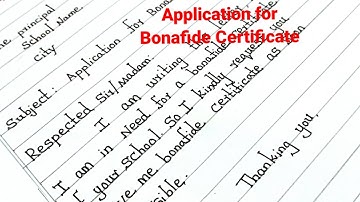 Writing a Application for bonafide certificate ஆங்கில மொழியில்