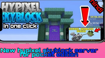 Hypixel skyblock server in bedrock (mcpe) 100% like Hypixel |with minions |Minecraft pocket edition