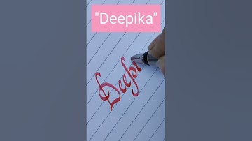 "Deepika" name in calligraphy writing l #handwriting #calligraphy #cursive #youtubeshorts #shorts
