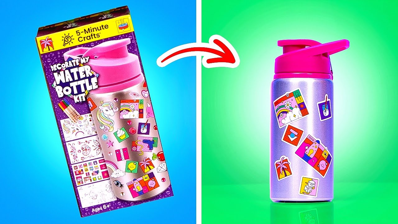 5-Minute Crafts - Kids Girl Bottle with Stickers Kit As Seen on Social  Media 