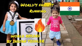 World record by toddler I Fastest to run 50 meters I  Nila Shree