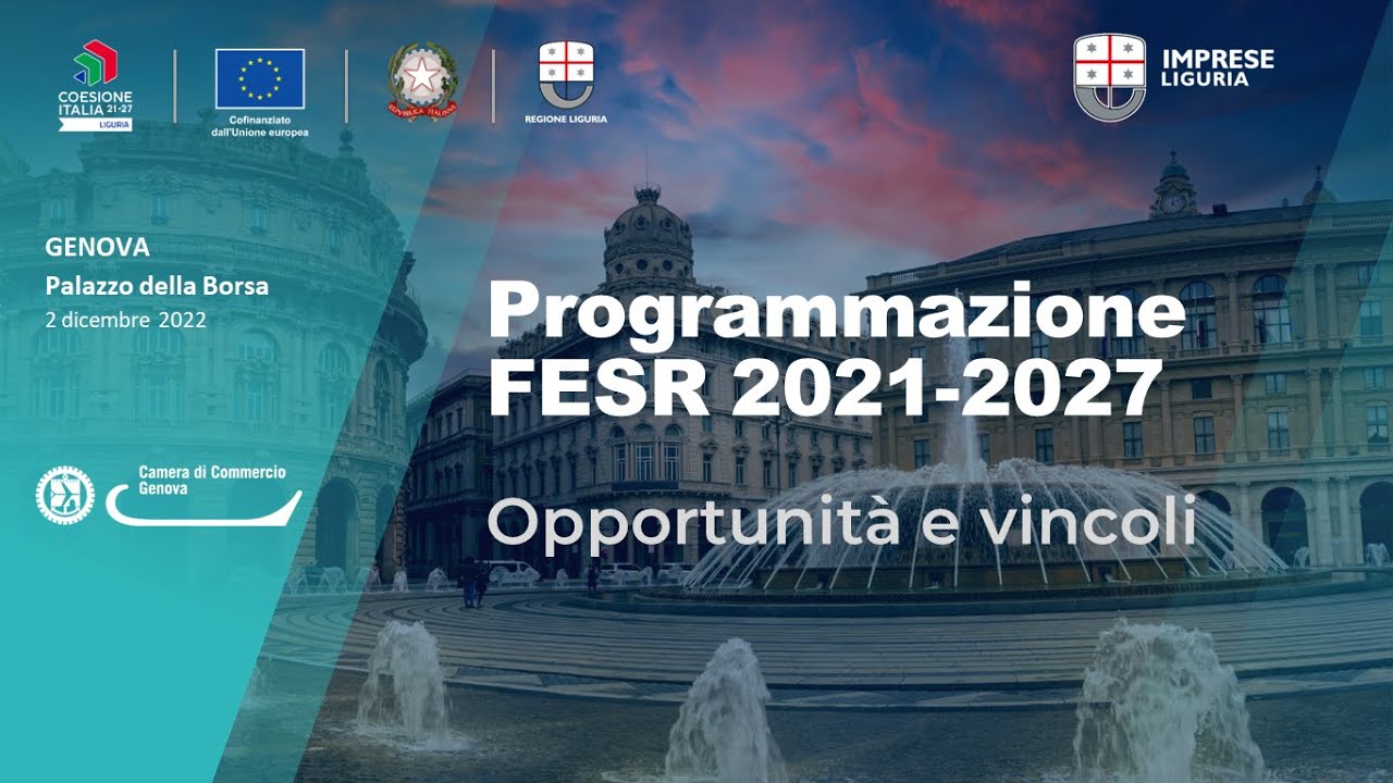 Programmazione Fesr 20212027 YouTube