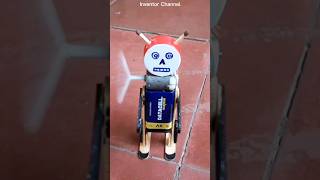 DIY How to Make Mini Self Moving Robot Using Battery 9Volt Shorts Trending ViralVideo Robot