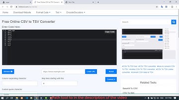 Free Online CSV to TSV Converter