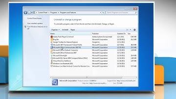 How to uninstall Microsoft® Office Communicator in Windows® 7