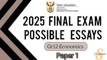 ESSAY VOORSPELLINGEN | Gr12 Economie | 2025 okt/nov | Paper 1