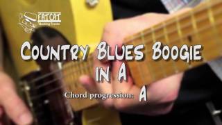 Country Blues Boogie Backing Track in A chords