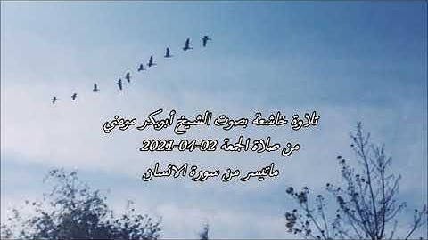 تلاوة عطرة بصوت الشيخ أبوبكر مومني صلاة الجمعة 02-04-2021 II سورة الانسان