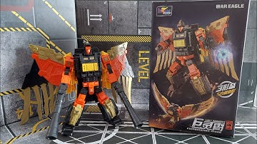 Weijiang Sky Soarer War Eagle AKA Divebomb POTP (Predaking Combiner) - Quick Review and Transform