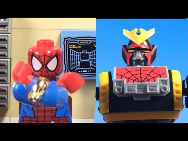 LEGO Japanese Spider-man (Supaidaman) Leopardon VS Machine Bem Sea