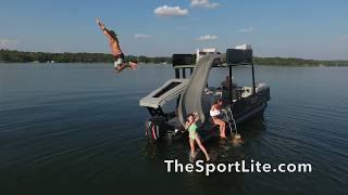 You need a Sport Pontoon boat with trampoline and water slide!