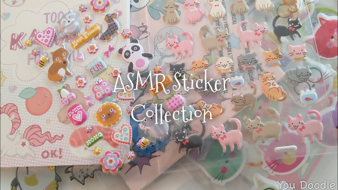 ASMR / soft spoken / crinkly sticker collection ✨