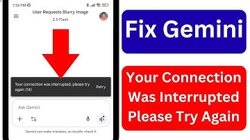 How To Fix Gemini Your Connection Was Interrupted Please Try Again