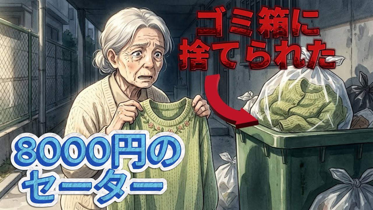 【涙腺崩壊】70歳母が1ヶ月の食費を使って編んだセーター、娘がゴミ箱に捨てた瞬間…新しい人生が始まった