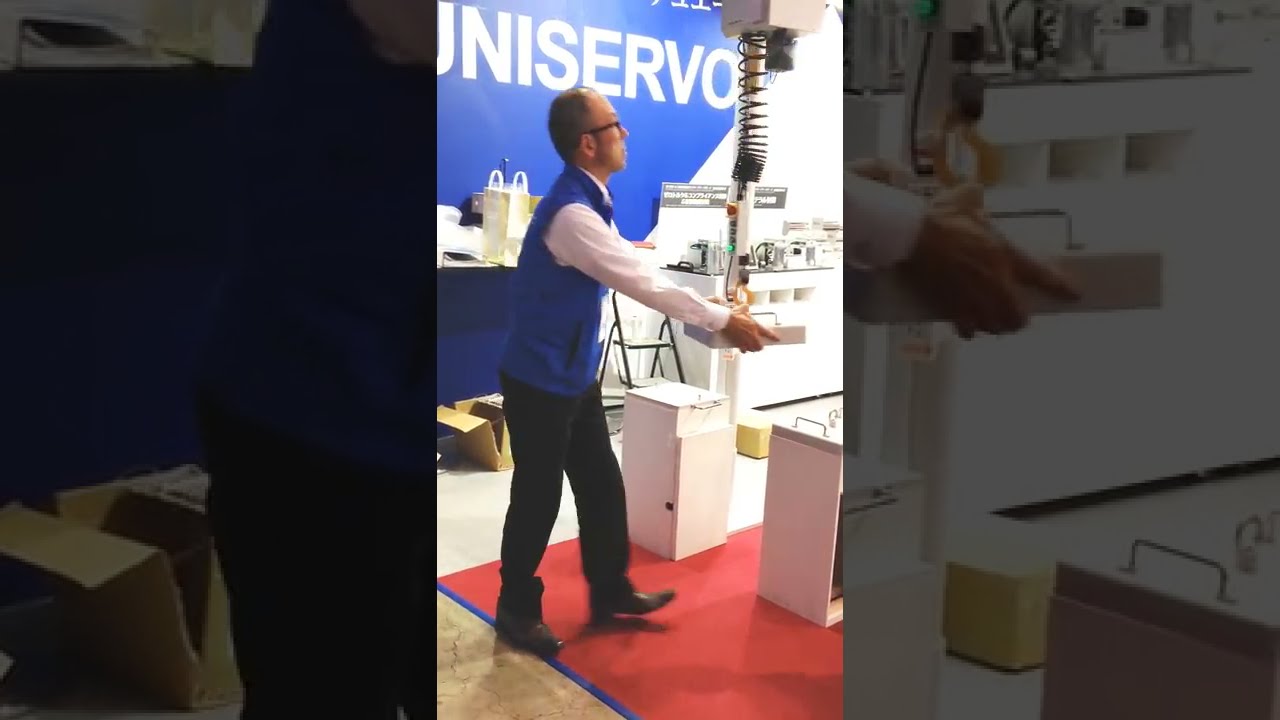 ムーンリフタ（電動バランサ）スライドアームデモ＠名古屋機械要素