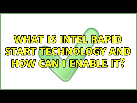 What is Intel rapid start technology and how can i enable it?