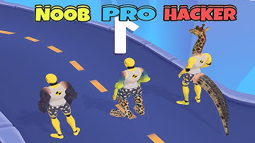 NOOB vs PRO vs HACKER in Merge Animals 3D - Mutant Race