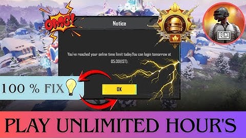 How To Play More Than 6 Hours In Bgmi | Bgmi 6 hours limit solution |Android & los |