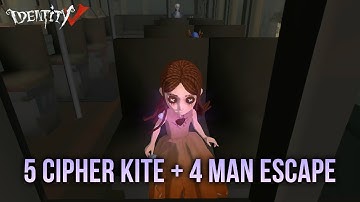 IDENTITY V - 5 Cipher Kite + 4 Man Escape vs Hermit 💜