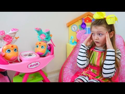 Sofia Pretend Play Taking Care of Baby Dolls and Toys for Girls