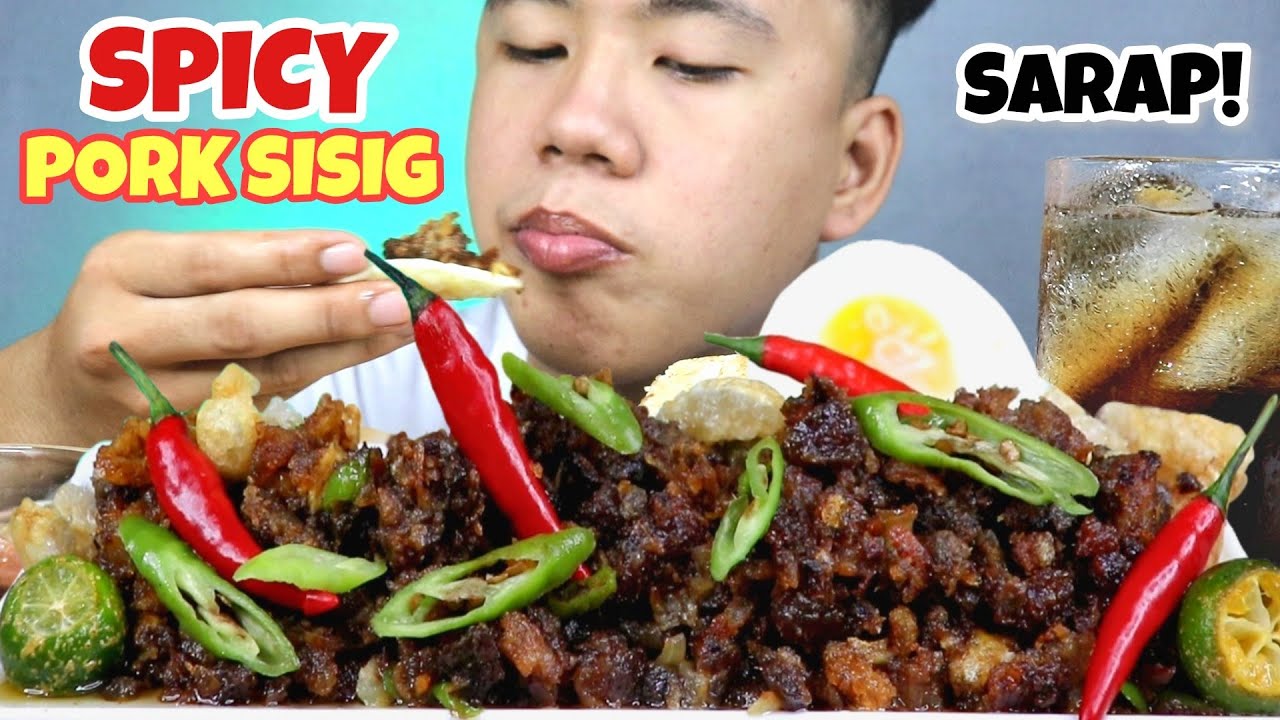 SPICY PORK SISIG MUKBANG | Sisig Mukbang | Pinoy Mukbang | Mukbang ...