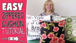 EASY Zippered Cushion Cover Tutorial