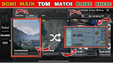 How To Play TDM Match In BGMI || BGMI Me TDM Match Kaise Lagaye || TDM Match Kaise Khele BGMI Me